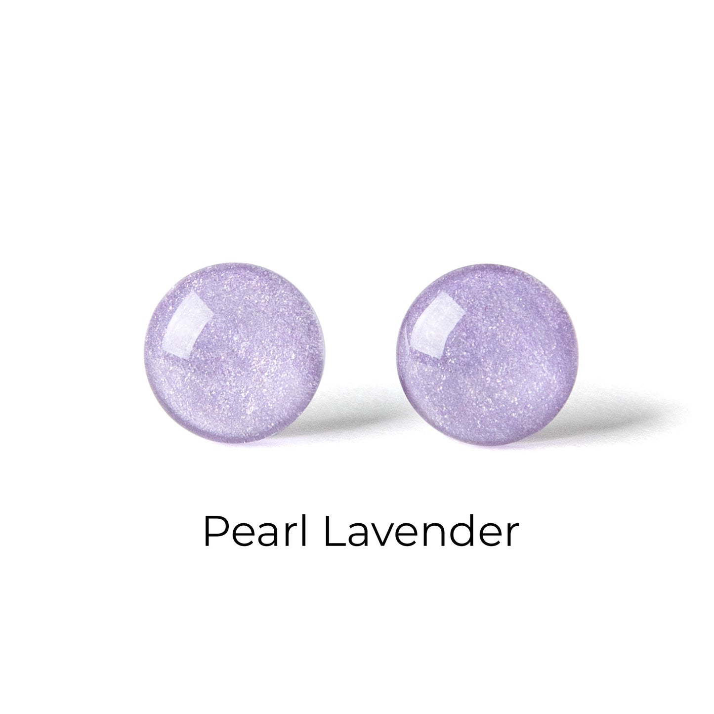Color Dot Stud Earrings in Purple Shimmer