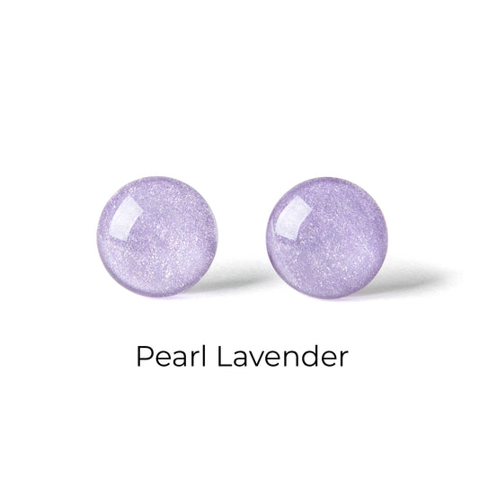 Color Dot Stud Earrings in Purple Shimmer