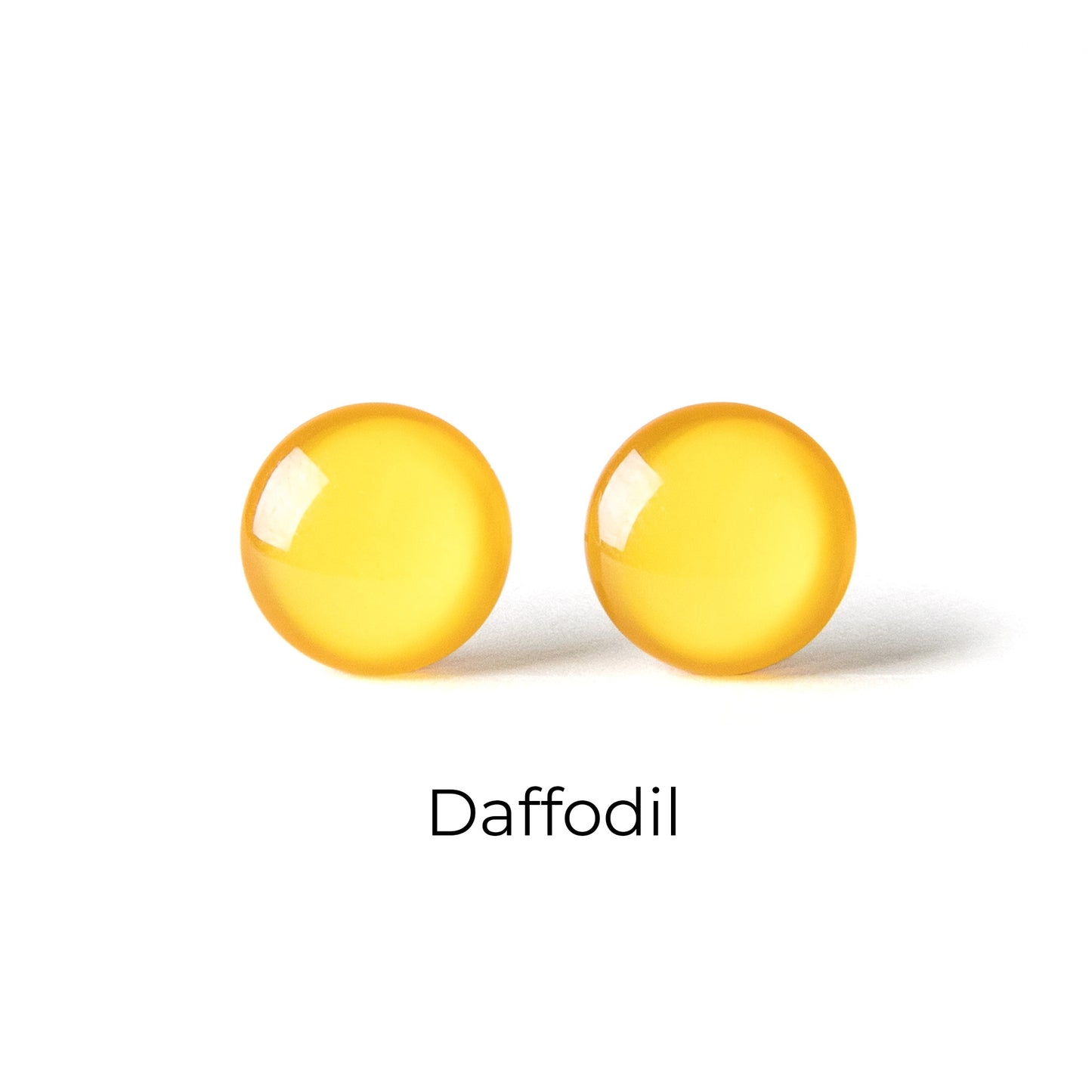 Color Dot Stud Earrings in Yellow