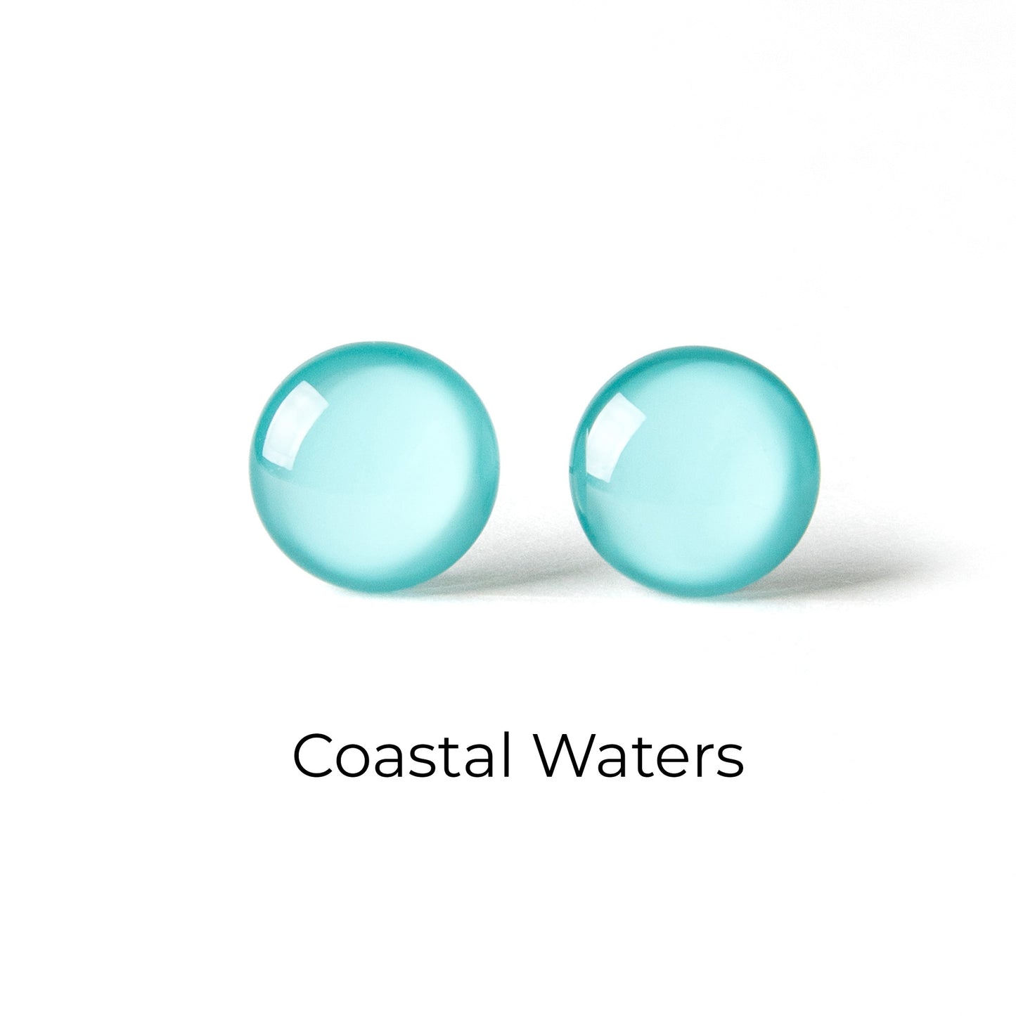 Color Dot Stud Earrings in Blue