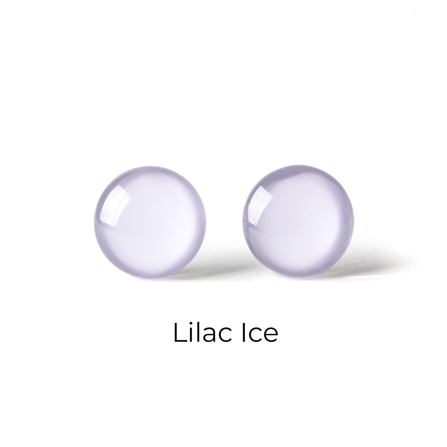Color Dot Stud Earrings in Lilac