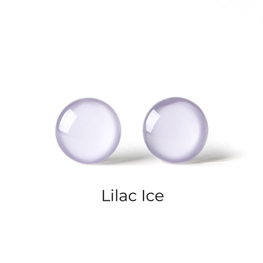 Color Dot Stud Earrings in Lilac