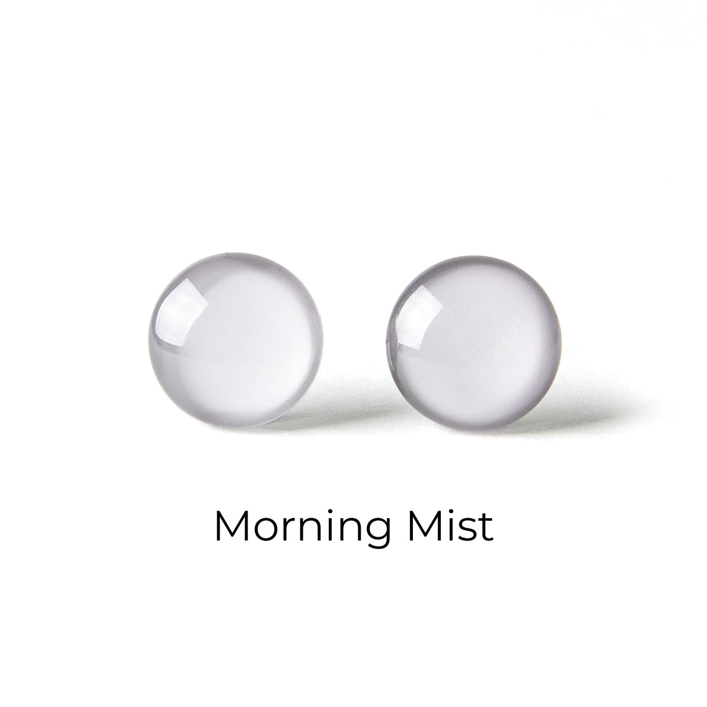 Color Dot Stud Earrings in Gray
