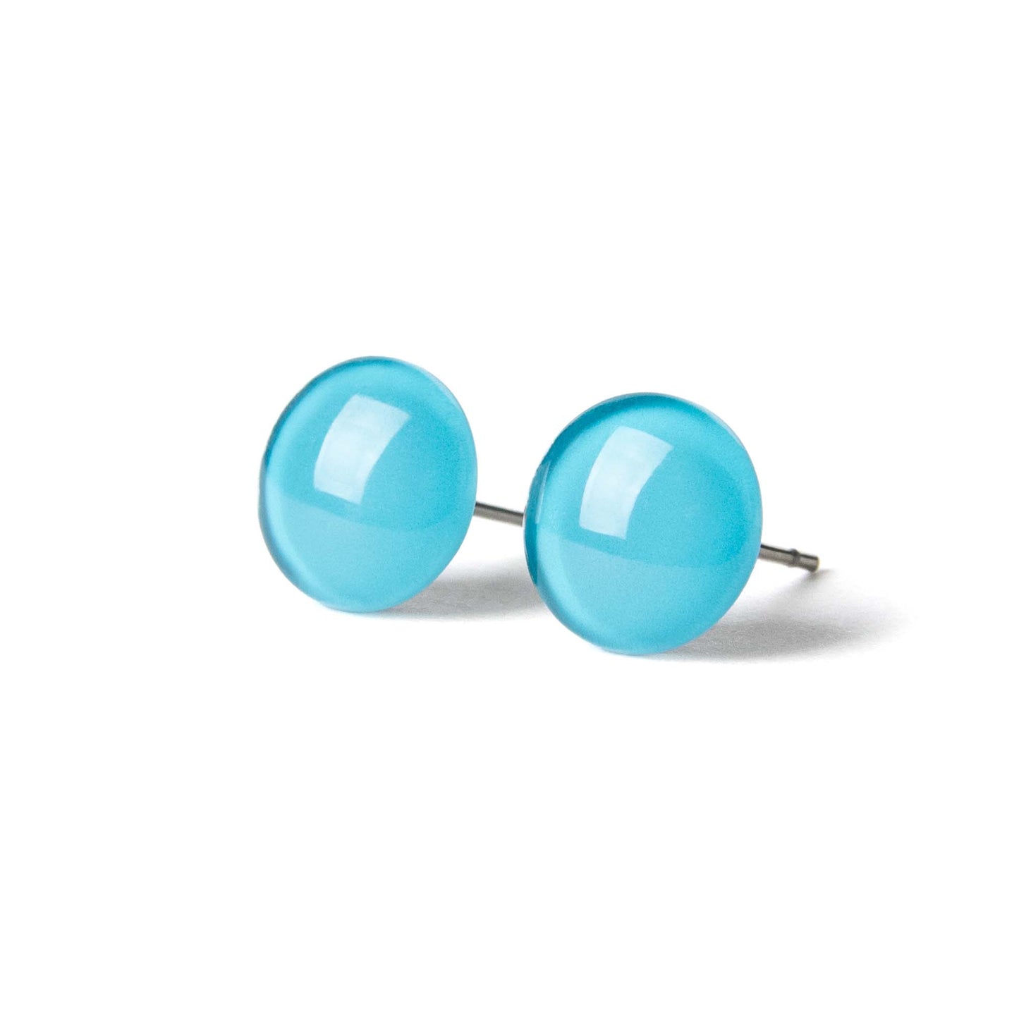 Color Dot Stud Earrings in Turquoise