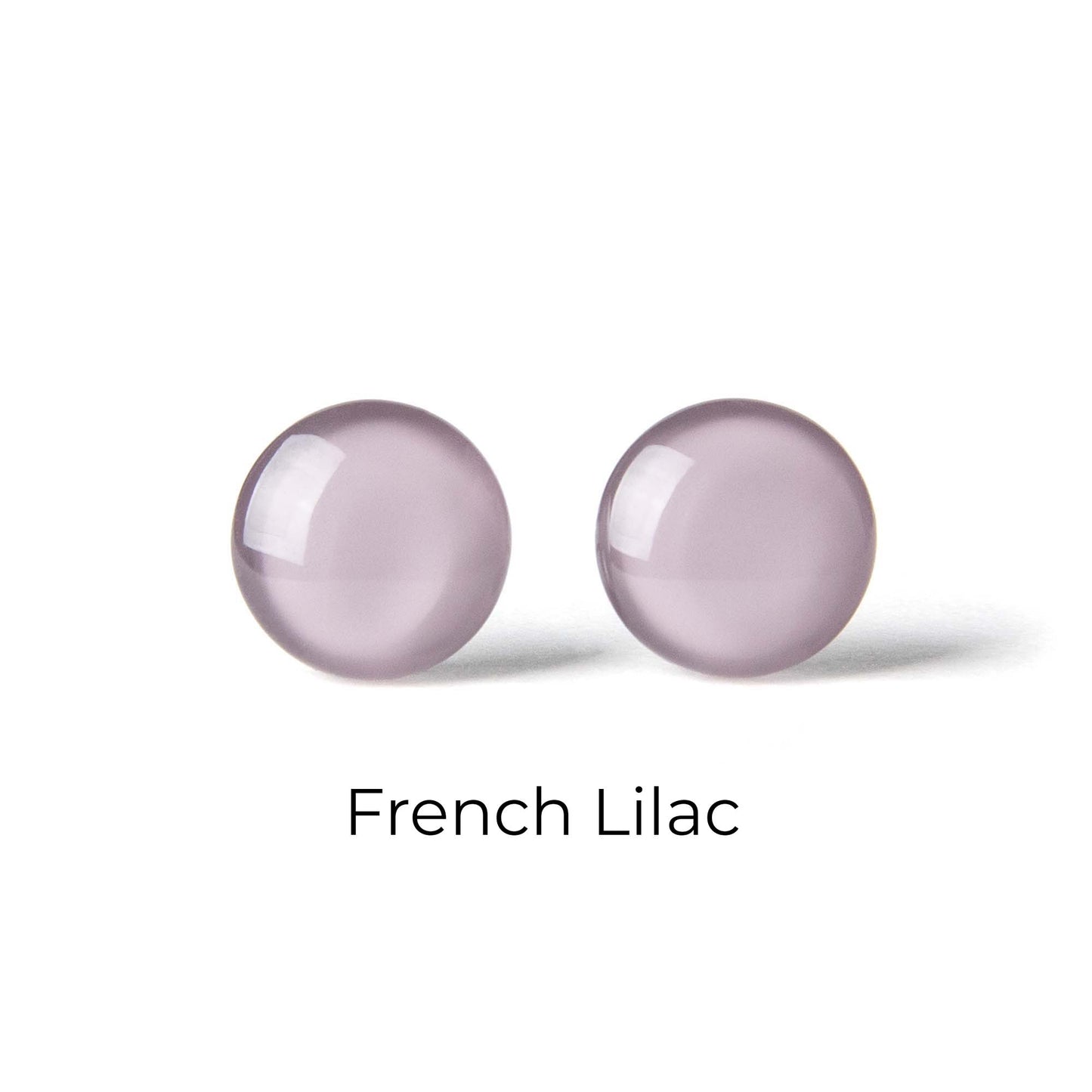 Color Dot Stud Earrings in Lilac