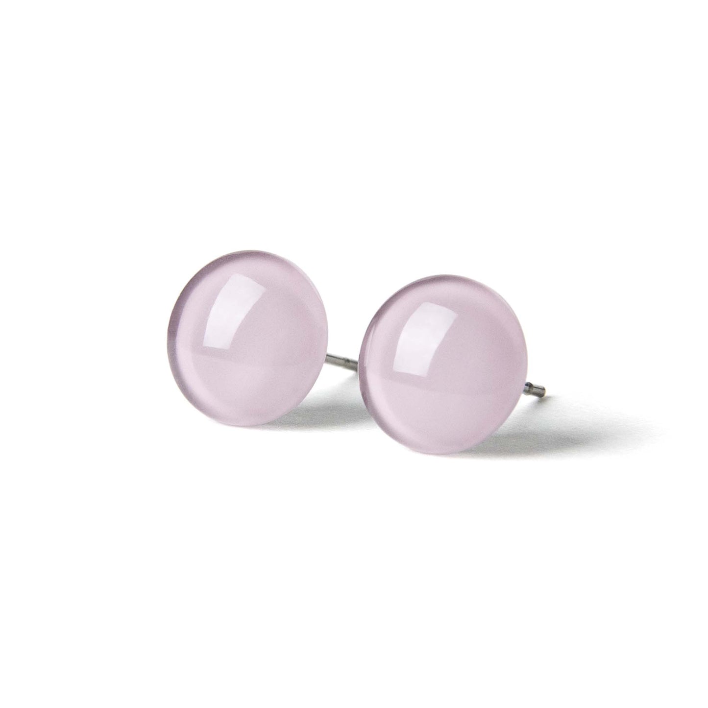 Color Dot Stud Earrings in Lilac