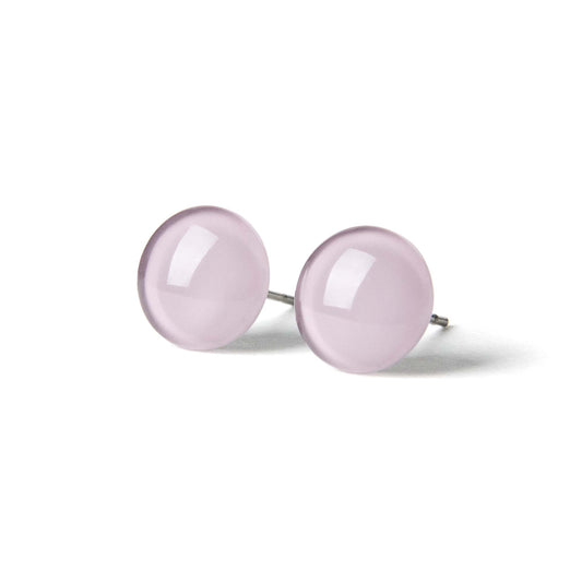 Color Dot Stud Earrings in Lilac