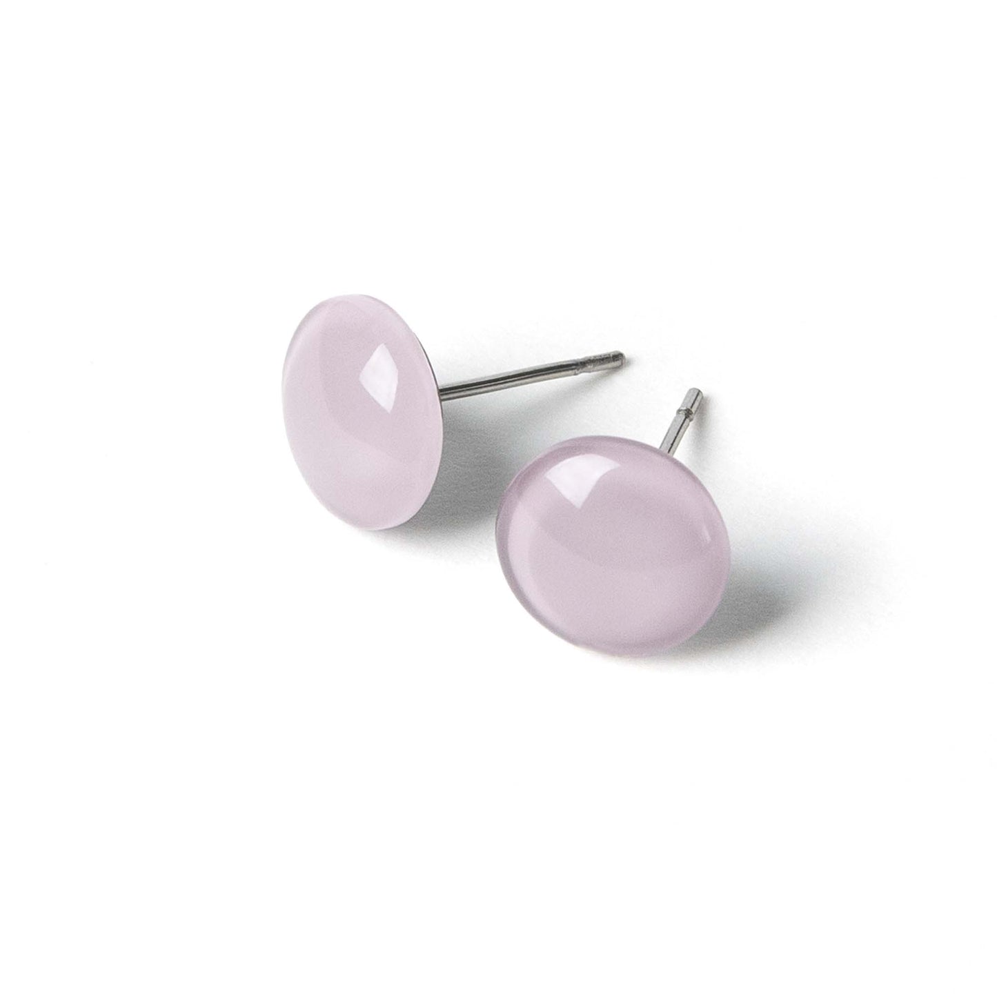 Color Dot Stud Earrings in Lilac