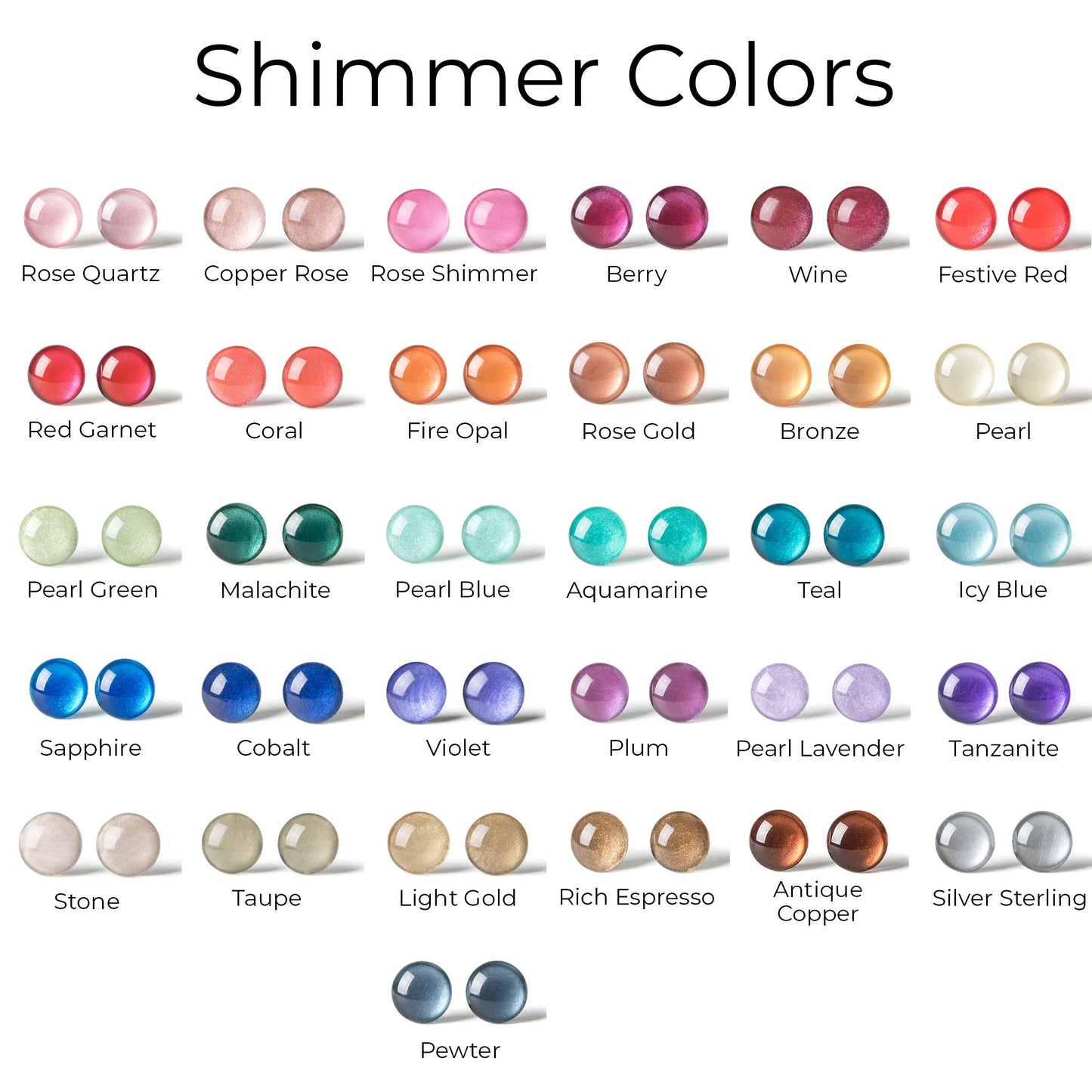 Build Your Own Five Pair Set of Colorful Stud Earrings