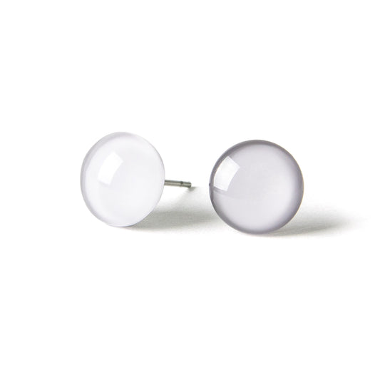 Color Dot Stud Earrings in Gray