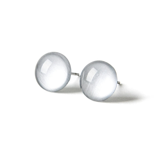 Color Dot Stud Earrings in Silver Shimmer