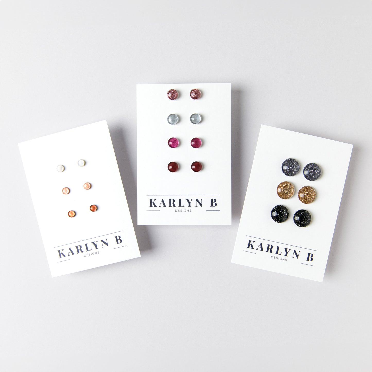 Build Your Own Custom Set of Color Dot Stud Earrings with Titanium Posts