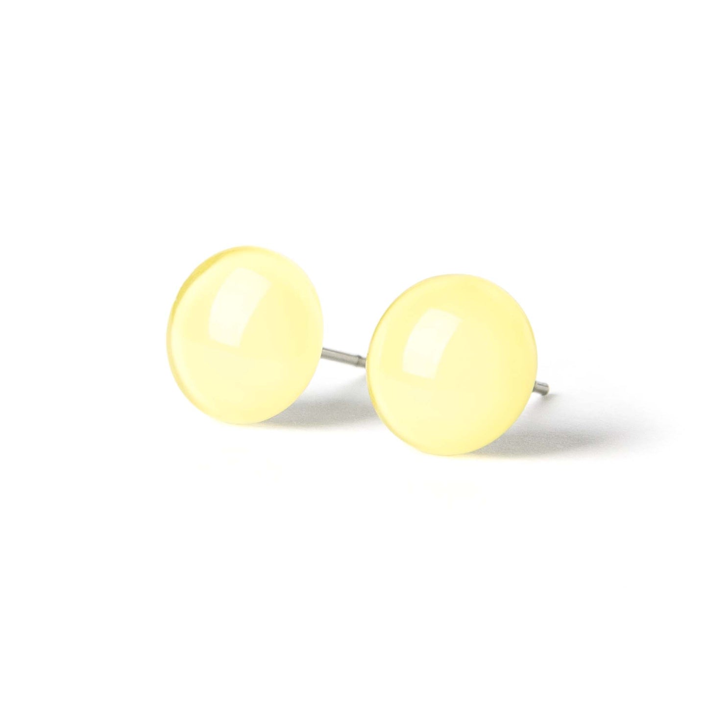 Color Dot Stud Earrings in Yellow