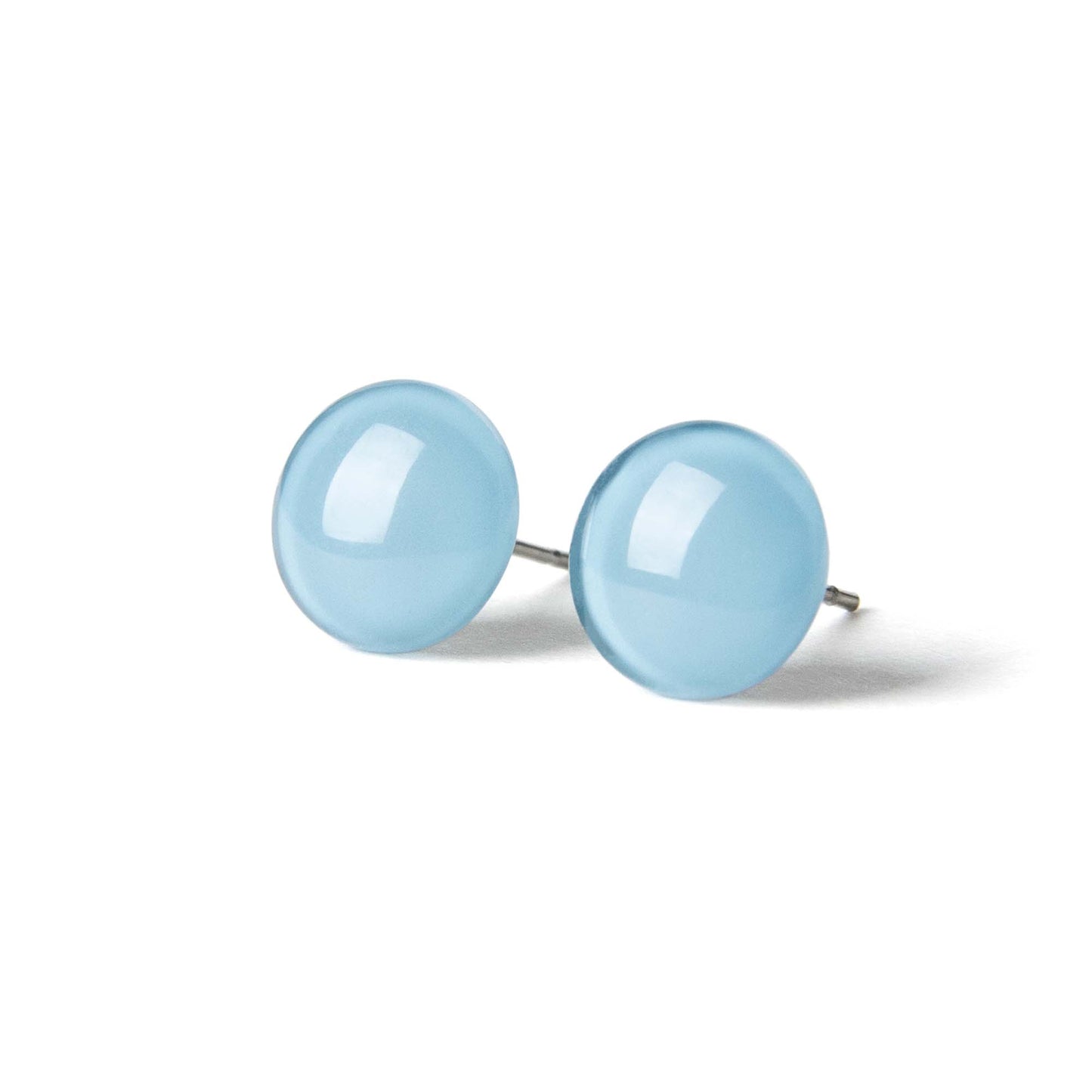 Color Dot Stud Earrings in Blue