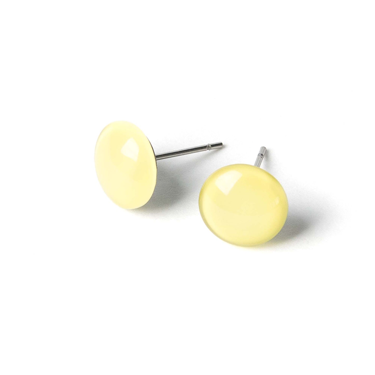 Color Dot Stud Earrings in Yellow