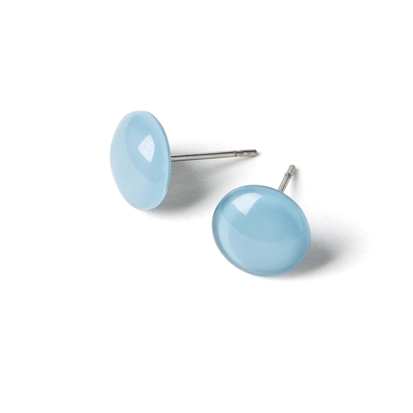 Color Dot Stud Earrings in Blue