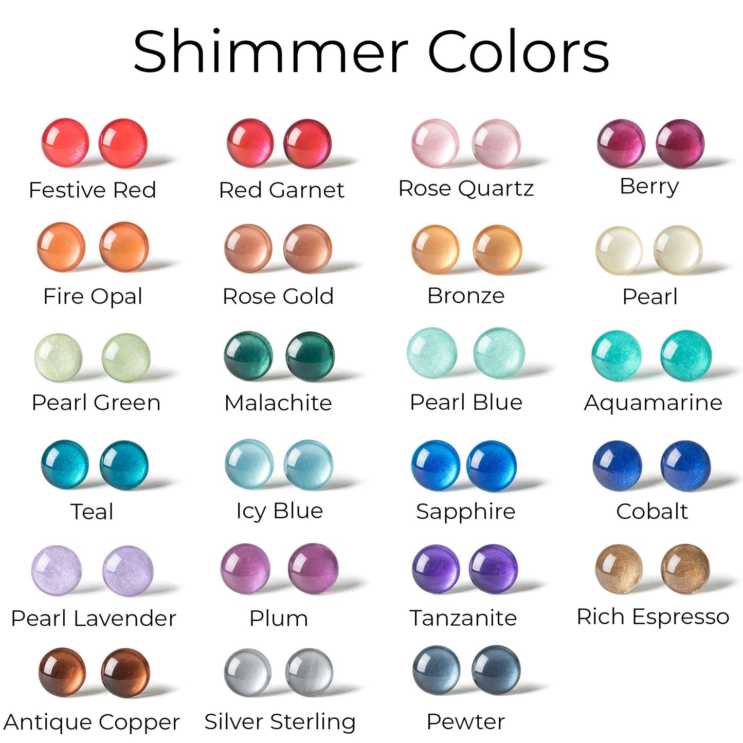 Build Your Own Four Pair Set of Color Dot Stud Earrings