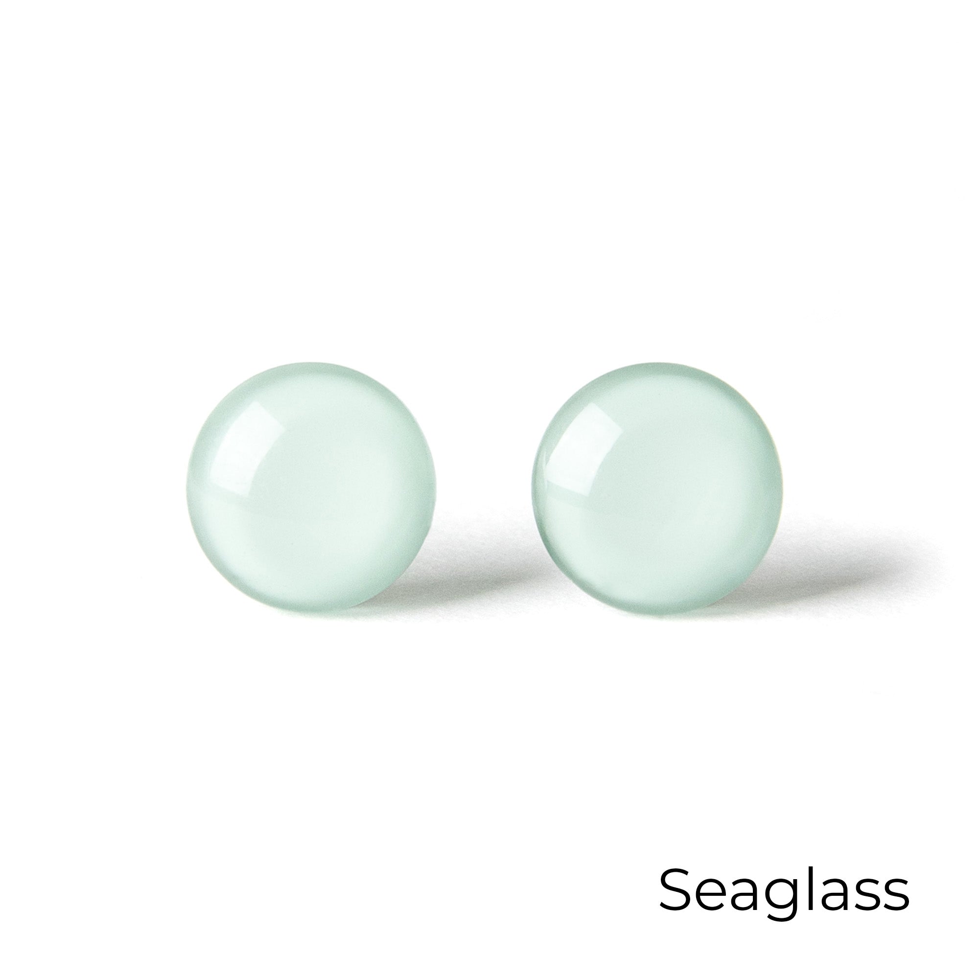 Light green stud on sale earrings