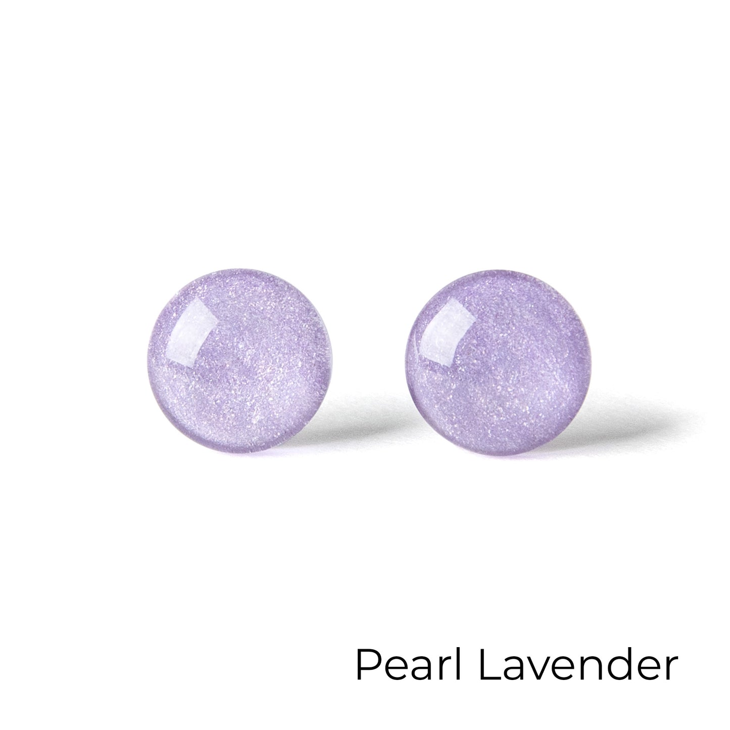 Color Dot Stud Earrings in Purple Shimmer