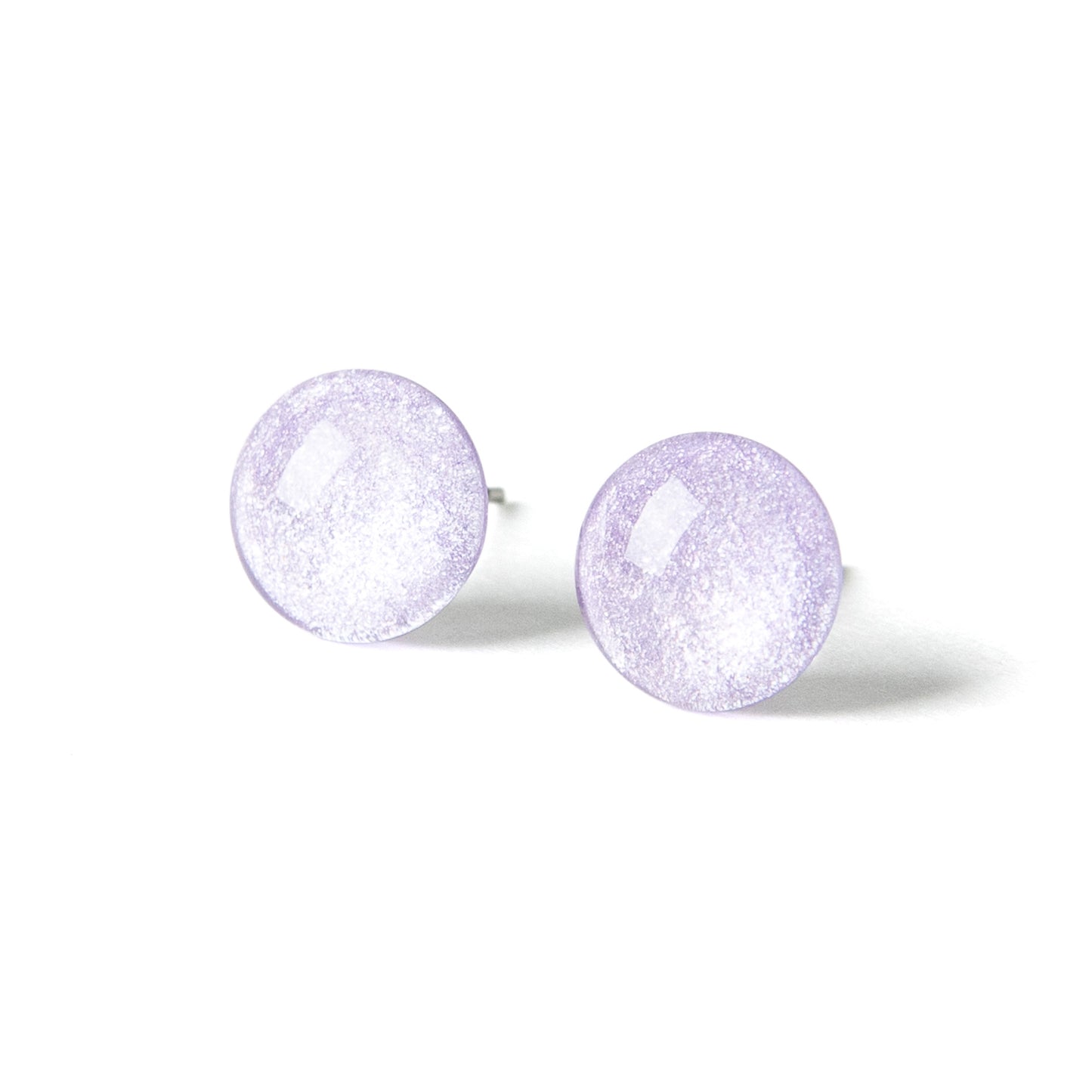 Color Dot Stud Earrings in Purple Shimmer