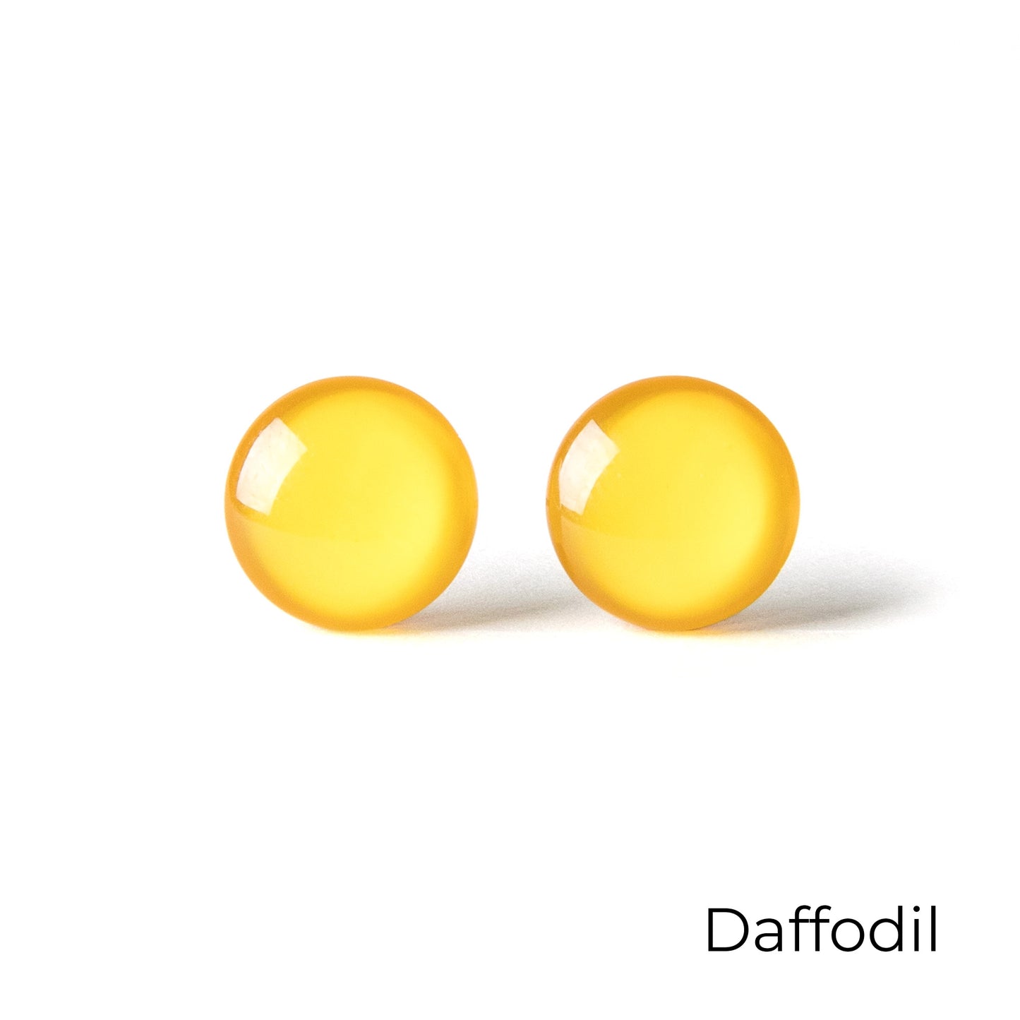 Color Dot Stud Earrings in Yellow