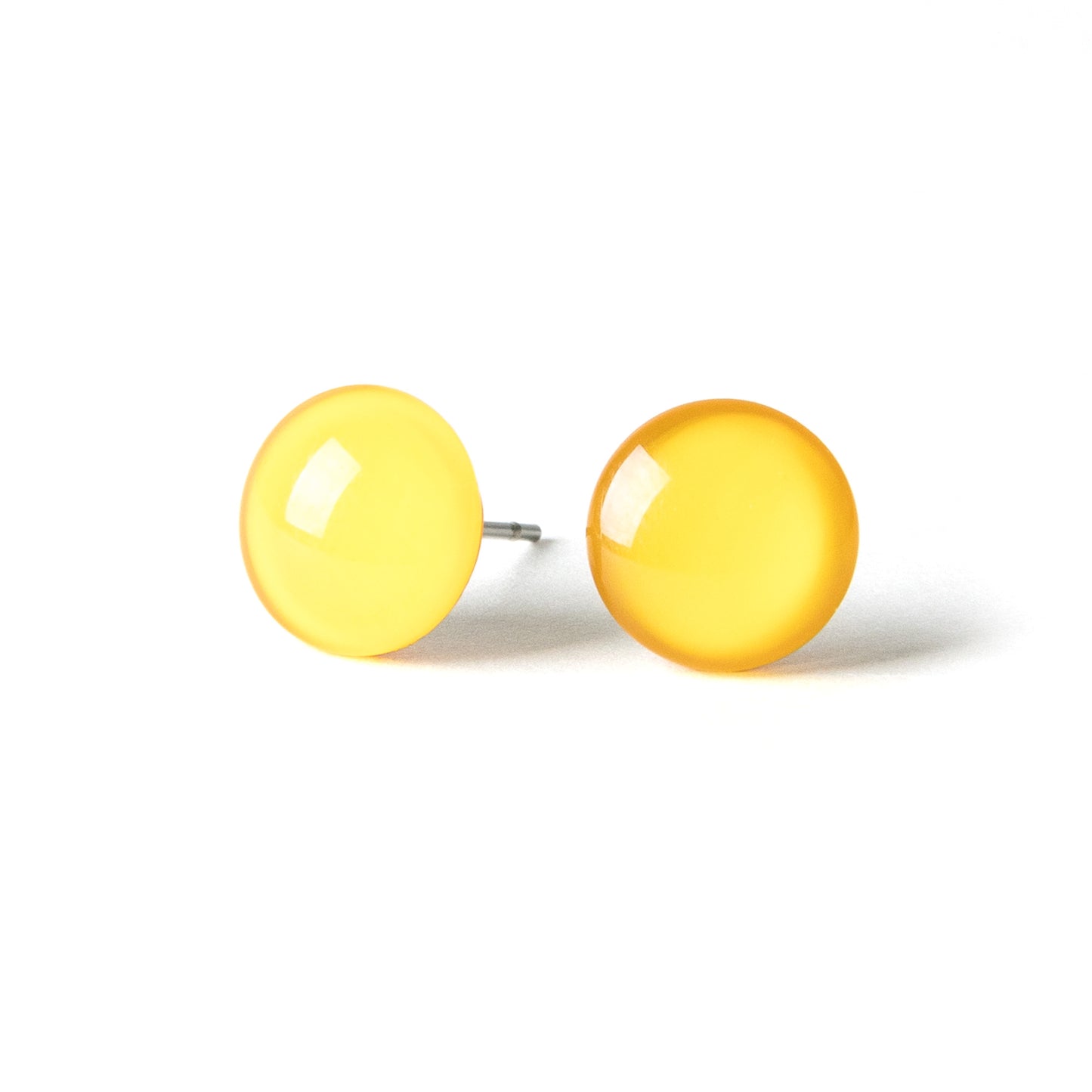 Color Dot Stud Earrings in Yellow