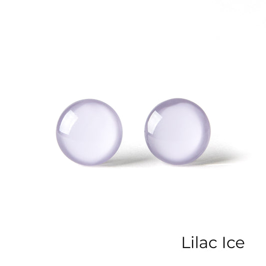 Color Dot Stud Earrings in Lilac