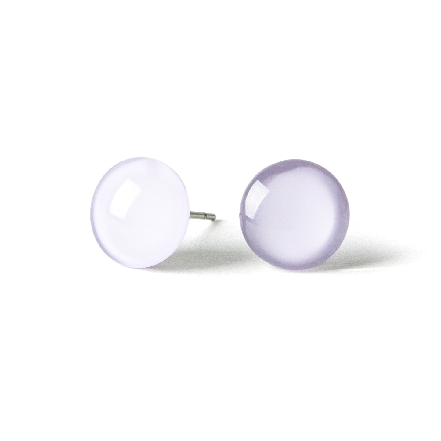 Color Dot Stud Earrings in Lilac