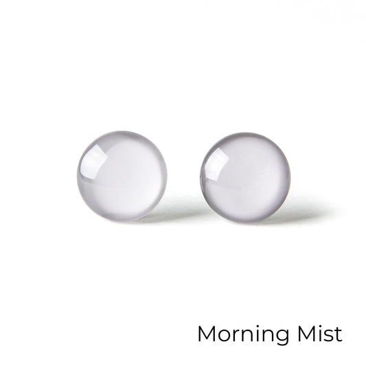 Color Dot Stud Earrings in Gray