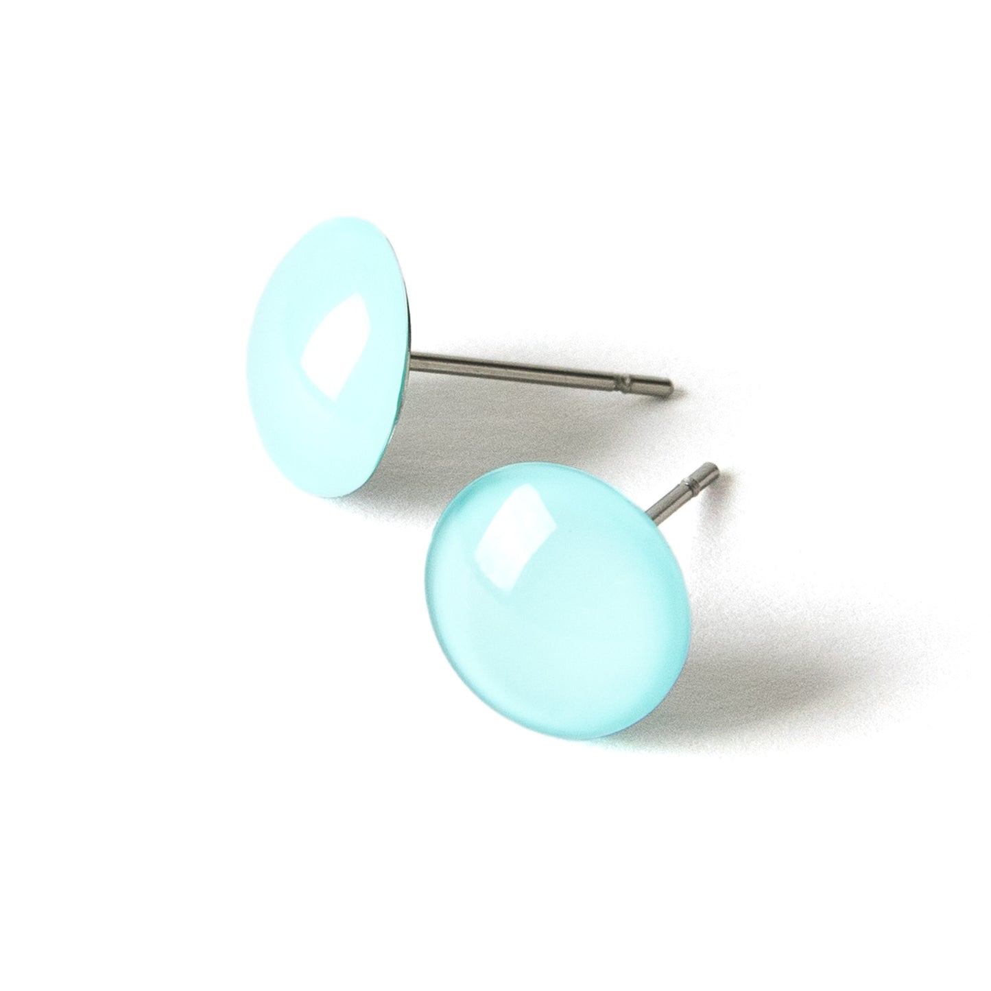 Color Dot Stud Earrings in Blue