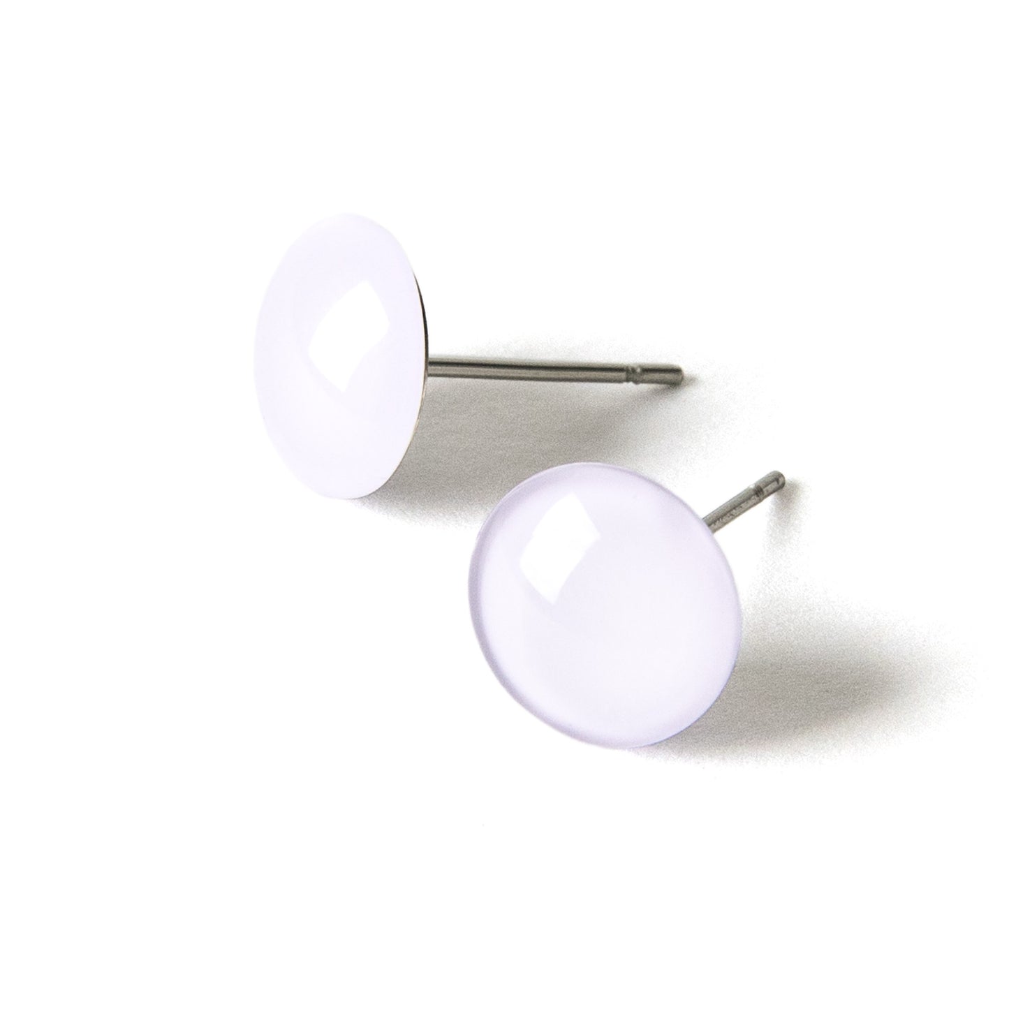 Color Dot Stud Earrings in Lilac