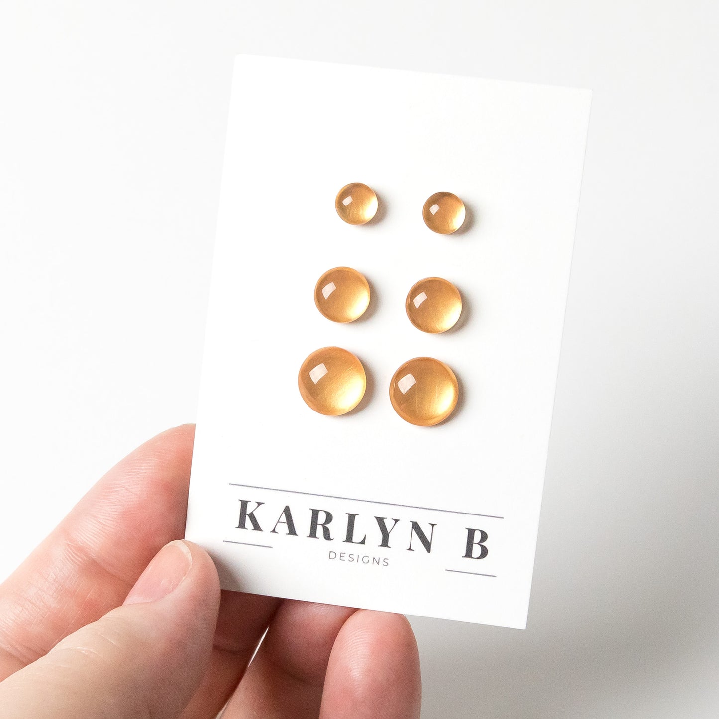 Color Dot Stud Earrings in Bronze Shimmer